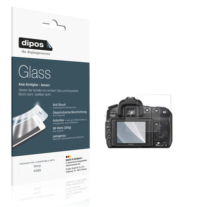 Matte Displayschutzfolie von dipos passend für Sony A350, 9H kratzfest und blasenfrei montiert
