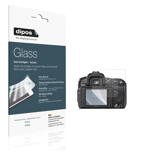 Matte Displayschutzfolie von dipos passend für Sony A350, 9H kratzfest und blasenfrei montiert
