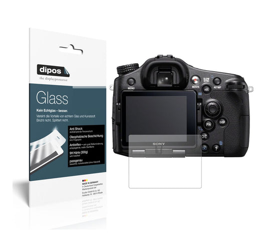 Matte Displayschutzfolie von dipos passend für Sony Alpha 77 V, 9H kratzfest und blasenfrei montiert