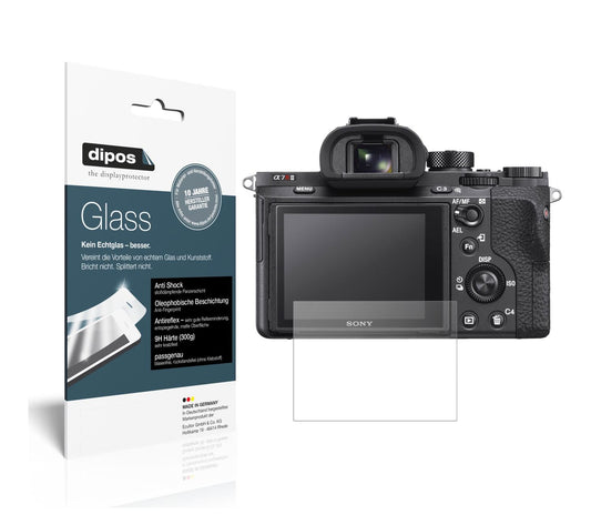 Matte Displayschutzfolie von dipos passend für Sony Alpha 7R II, 9H kratzfest und blasenfrei montiert