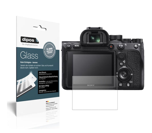 Matte Displayschutzfolie von dipos passend für Sony Alpha 7R IVA, 9H kratzfest und blasenfrei montiert