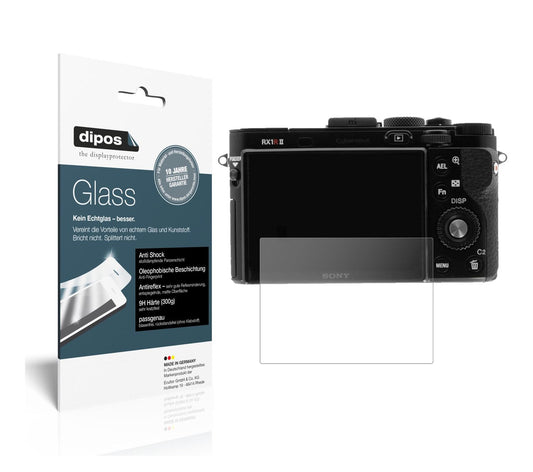 Matte Displayschutzfolie von dipos passend für Sony Cyber-Shot DSC-RX100 II, 9H kratzfest und blasenfrei montiert
