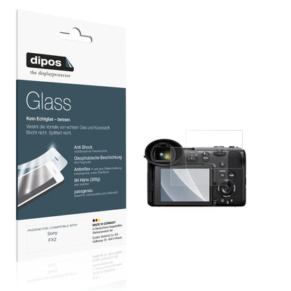Matte Displayschutzfolie von dipos passend für Sony FX2, 9H kratzfest und blasenfrei montiert