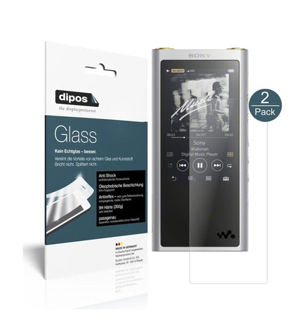 Matte Displayschutzfolie von dipos passend für Sony NW-ZX300 (MP3-Player), 9H kratzfest und blasenfrei montiert