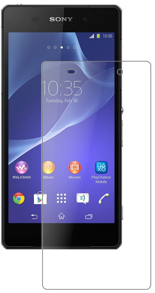 Matte Displayschutzfolie von dipos passend für Sony Xperia Z2, 9H kratzfest und blasenfrei montiert