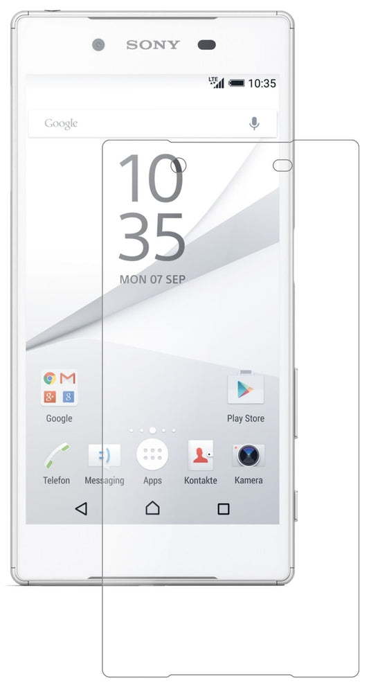 Matte Displayschutzfolie von dipos passend für Sony Xperia Z5, 9H kratzfest und blasenfrei montiert