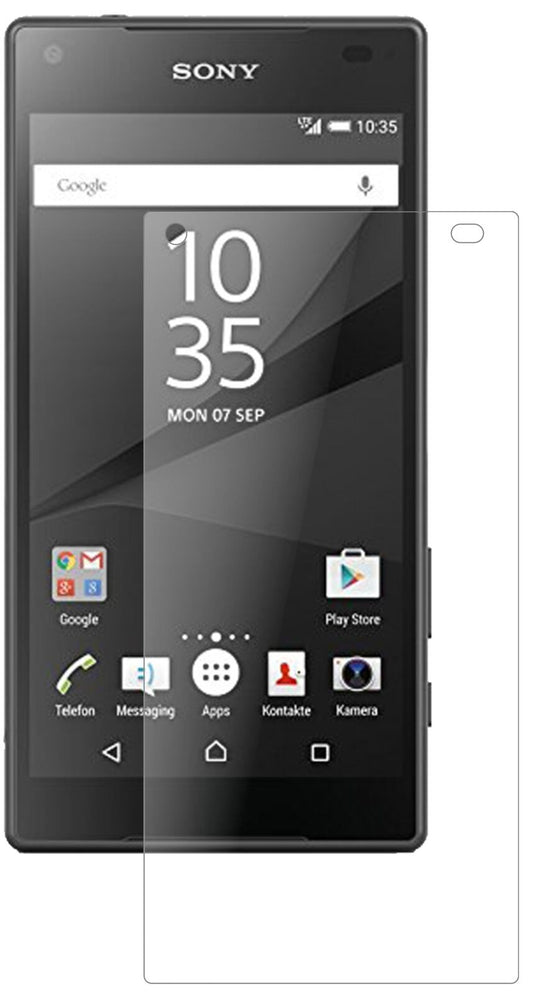 Matte Displayschutzfolie von dipos passend für Sony Xperia Z5 Compact, 9H kratzfest und blasenfrei montiert