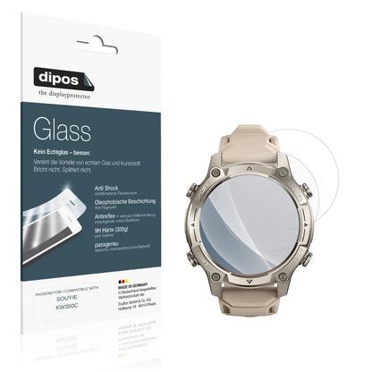 Matte Displayschutzfolie von dipos passend für SOUYIE KW350C, 9H kratzfest und blasenfrei montiert