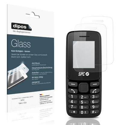 Matte Displayschutzfolie von dipos passend für SPC Talk 2 Go, 9H kratzfest und blasenfrei montiert