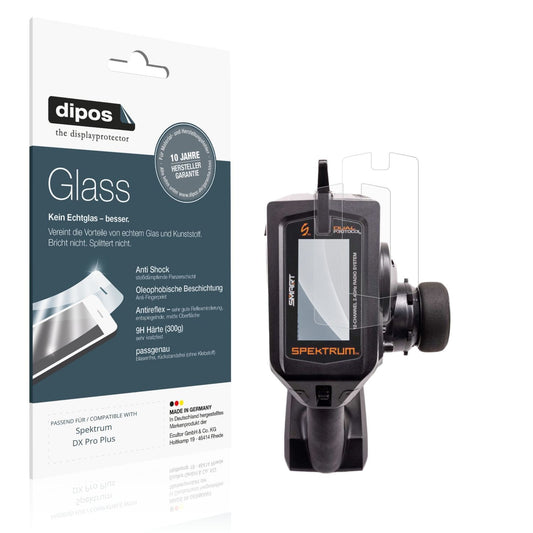 Matte Displayschutzfolie von dipos passend für Spektrum DX Pro Plus, 9H kratzfest und blasenfrei montiert