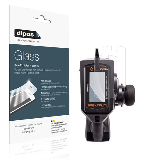 Matte Displayschutzfolie von dipos passend für Spektrum DX Pro Plus, 9H kratzfest und blasenfrei montiert