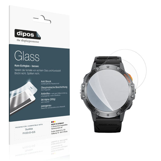 Matte Displayschutzfolie von dipos passend für Sunkta FV23-D-GS, 9H kratzfest und blasenfrei montiert