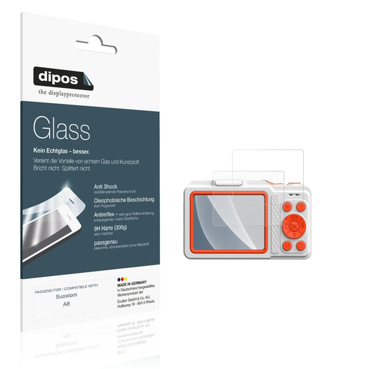 Matte Displayschutzfolie von dipos passend für Suoxiom A8, 9H kratzfest und blasenfrei montiert