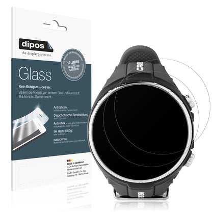 Matte Displayschutzfolie von dipos passend für Suunto D4F Tauchcomputer, 9H kratzfest und blasenfrei montiert