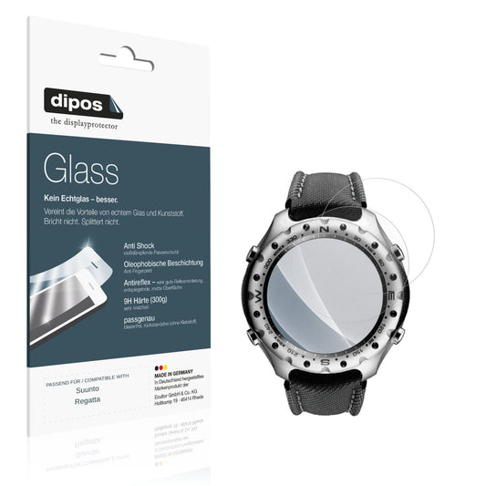 Matte Displayschutzfolie von dipos passend für Suunto Regatta, 9H kratzfest und blasenfrei montiert