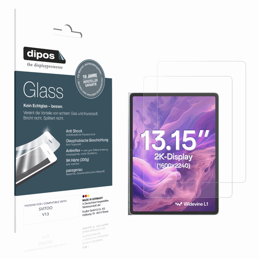 Matte Displayschutzfolie von dipos passend für SVITOO V13, 9H kratzfest und blasenfrei montiert