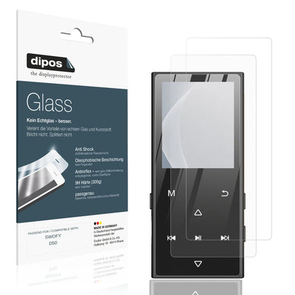 Matte Displayschutzfolie von dipos passend für SWOFY D50, 9H kratzfest und blasenfrei montiert