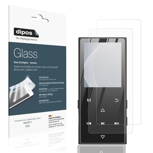 Matte Displayschutzfolie von dipos passend für SWOFY D50, 9H kratzfest und blasenfrei montiert