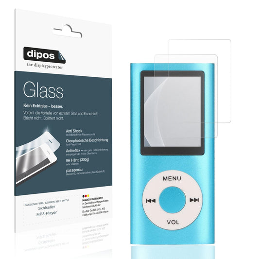 Matte Displayschutzfolie von dipos passend für Sxhlseller MP3-Player, 9H kratzfest und blasenfrei montiert