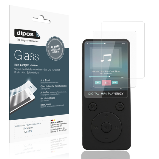 Matte Displayschutzfolie von dipos passend für Synclum QS123, 9H kratzfest und blasenfrei montiert