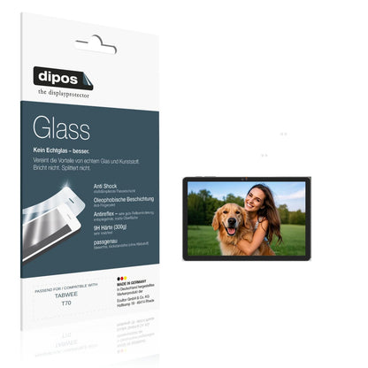 Matte Displayschutzfolie von dipos passend für TABWEE T70, 9H kratzfest und blasenfrei montiert