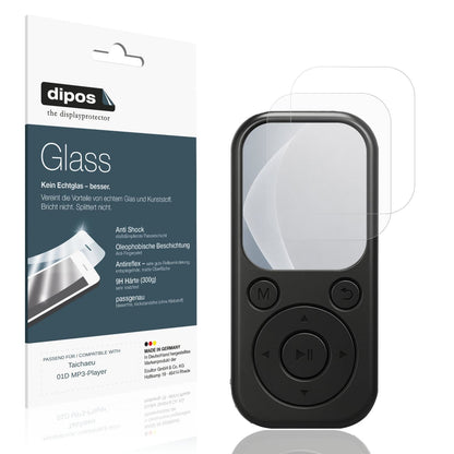 Matte Displayschutzfolie von dipos passend für Taichaeu 01D MP3-Player, 9H kratzfest und blasenfrei montiert