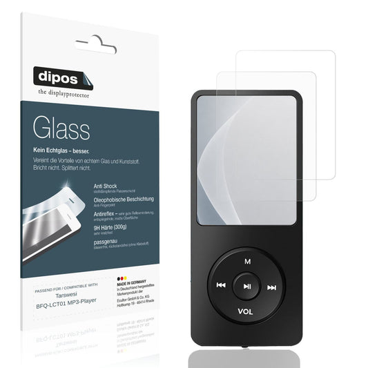 Matte Displayschutzfolie von dipos passend für Tarswesi BFQ-LCT01 MP3-Player, 9H kratzfest und blasenfrei montiert