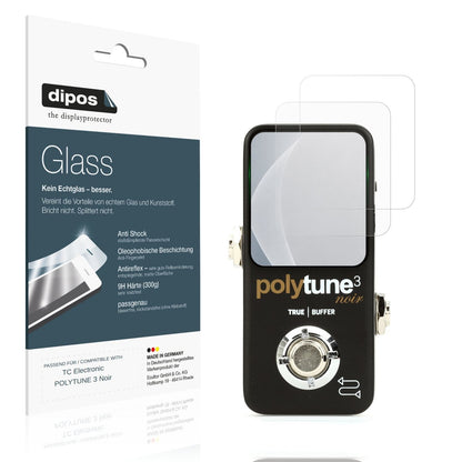 Matte Displayschutzfolie von dipos passend für TC Electronic POLYTUNE 3 Noir, 9H kratzfest und blasenfrei montiert