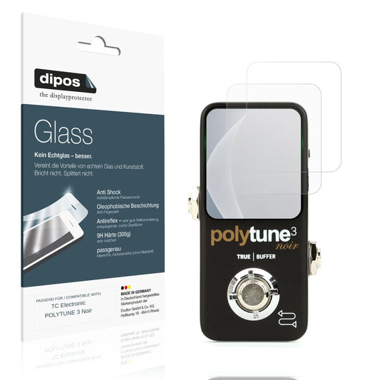 Matte Displayschutzfolie von dipos passend für TC Electronic POLYTUNE 3 Noir, 9H kratzfest und blasenfrei montiert