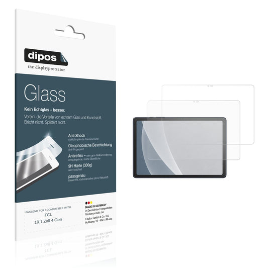 Matte Displayschutzfolie von dipos passend für TCL 10.1 Zoll 4 Gen, 9H kratzfest und blasenfrei montiert
