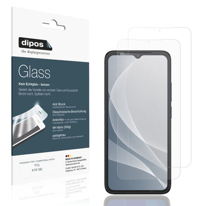 Matte Displayschutzfolie von dipos passend für TCL K70 SE, 9H kratzfest und blasenfrei montiert