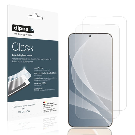 Matte Displayschutzfolie von dipos passend für TCL P80 Ultra 5G, 9H kratzfest und blasenfrei montiert