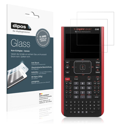 Matte Displayschutzfolie von dipos passend für Texas Instruments CX CAS II FC TI-Nspire CX II-T CAS, 9H kratzfest und blasenfrei montiert