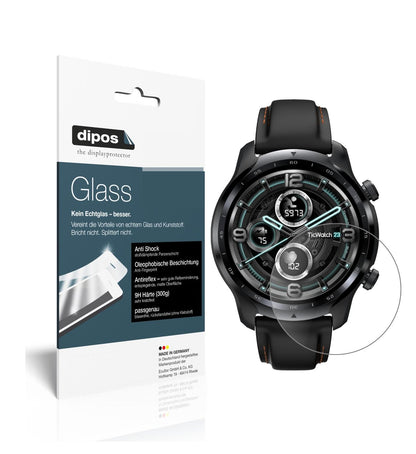 Matte Displayschutzfolie von dipos passend für TicWatch Pro 3 GPS, 9H kratzfest und blasenfrei montiert