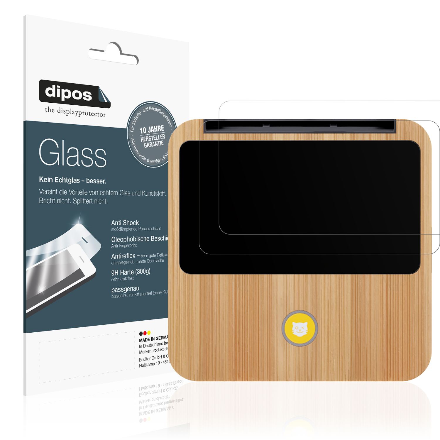 Matte Displayschutzfolie von dipos passend für Tigerbox Touch / Touch Plus, 9H kratzfest und blasenfrei montiert