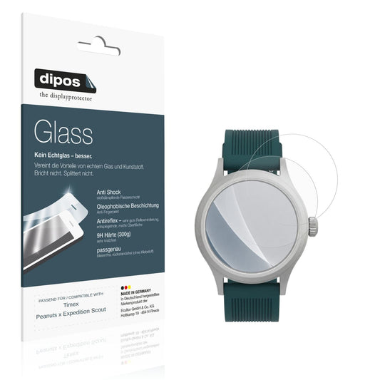Matte Displayschutzfolie von dipos passend für Timex Peanuts x Expedition Scout, 9H kratzfest und blasenfrei montiert