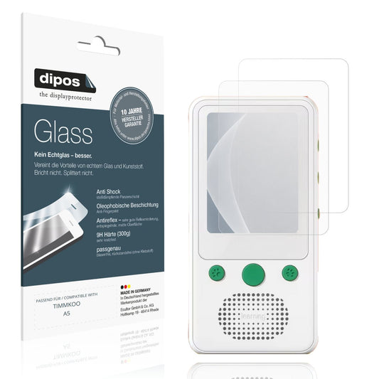 Matte Displayschutzfolie von dipos passend für TIMMKOO A5, 9H kratzfest und blasenfrei montiert