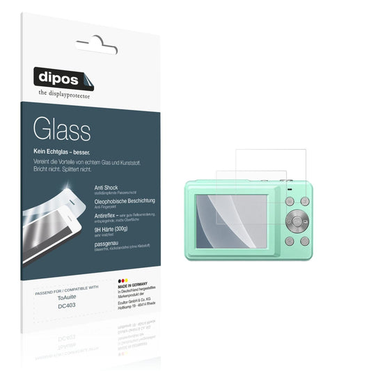 Matte Displayschutzfolie von dipos passend für ToAuite DC403, 9H kratzfest und blasenfrei montiert