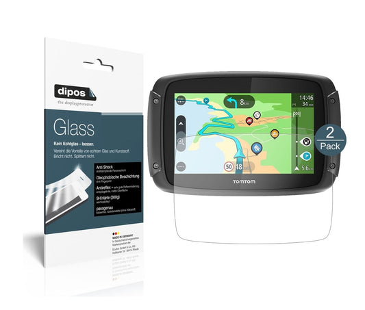 Matte Displayschutzfolie von dipos passend für TomTom Rider 500, 9H kratzfest und blasenfrei montiert