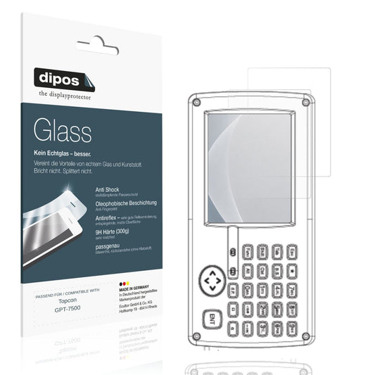 Matte Displayschutzfolie von dipos passend für Topcon GPT-7500, 9H kratzfest und blasenfrei montiert