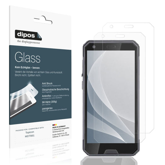 Matte Displayschutzfolie von dipos passend für Topicon MDT661, 9H kratzfest und blasenfrei montiert