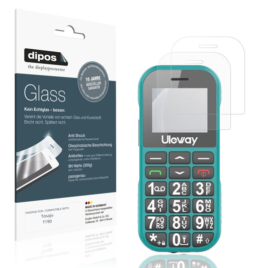 Matte Displayschutzfolie von dipos passend für Tosaju T190, 9H kratzfest und blasenfrei montiert