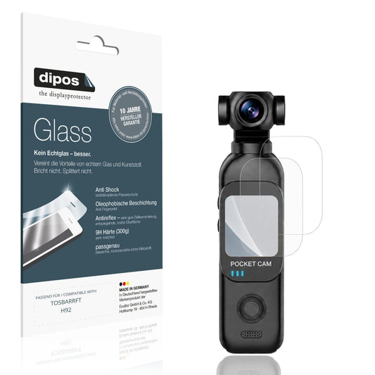 Matte Displayschutzfolie von dipos passend für TOSBARRFT H92, 9H kratzfest und blasenfrei montiert