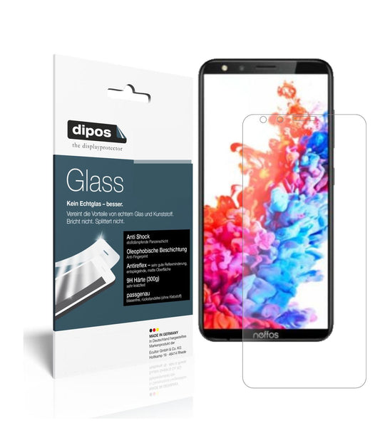 Matte Displayschutzfolie von dipos passend für TP-Link Neffos C7 Lite, 9H kratzfest und blasenfrei montiert