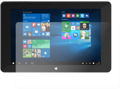 Matte Displayschutzfolie von dipos passend für TrekStor SurfTab duo W1 Volks-Tablet, 9H kratzfest und blasenfrei montiert