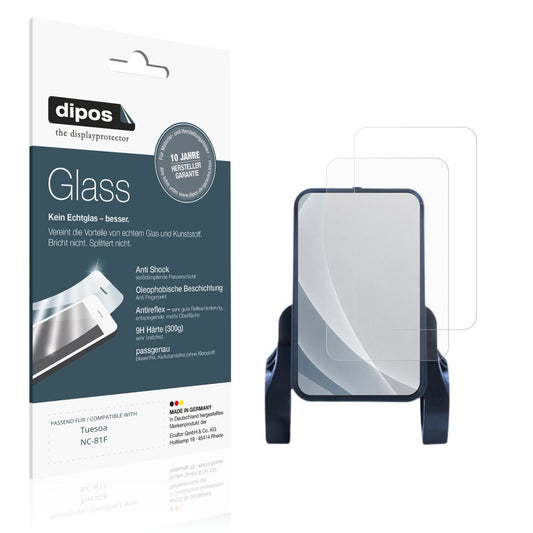 Matte Displayschutzfolie von dipos passend für Tuesoa NC-81F, 9H kratzfest und blasenfrei montiert