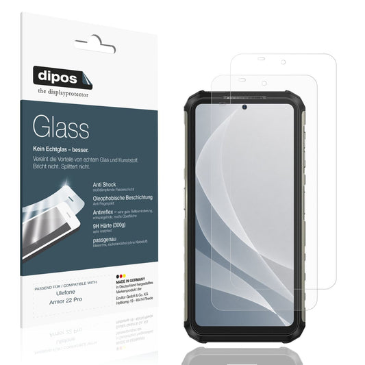 Matte Displayschutzfolie von dipos passend für Ulefone Armor 22 Pro, 9H kratzfest und blasenfrei montiert