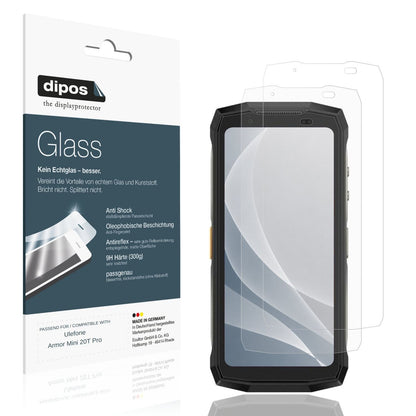 Matte Displayschutzfolie von dipos passend für Ulefone Armor Mini 20T Pro, 9H kratzfest und blasenfrei montiert