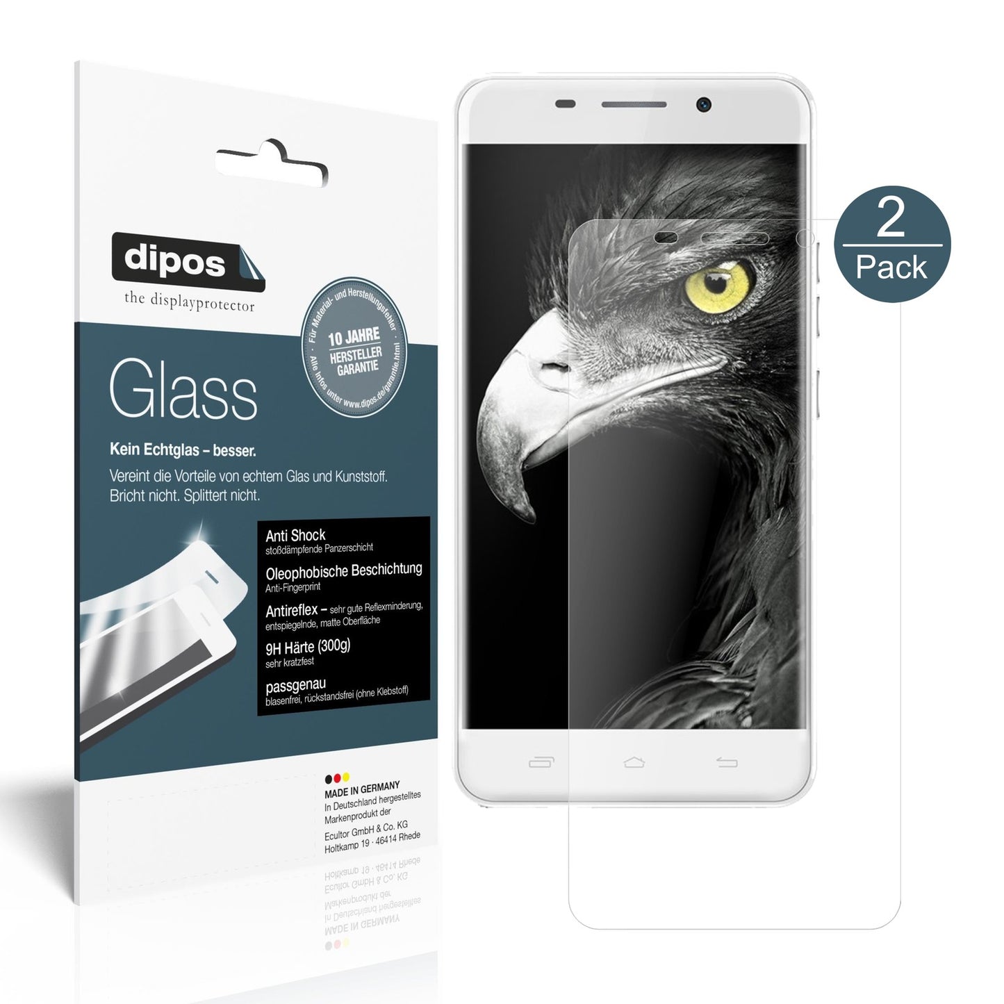 Matte Displayschutzfolie von dipos passend für Ulefone Metal, 9H kratzfest und blasenfrei montiert