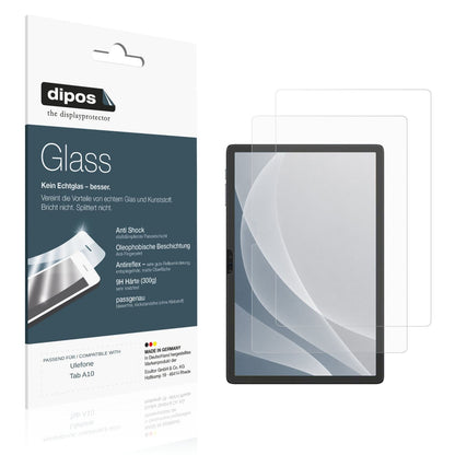 Matte Displayschutzfolie von dipos passend für Ulefone Tab A10, 9H kratzfest und blasenfrei montiert